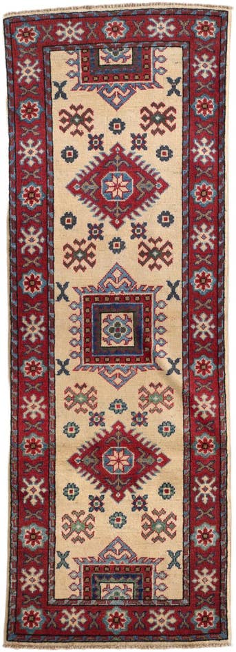 Detail image of 65cm x 180cm anudado a mano Kazak Alfombra Pasillera