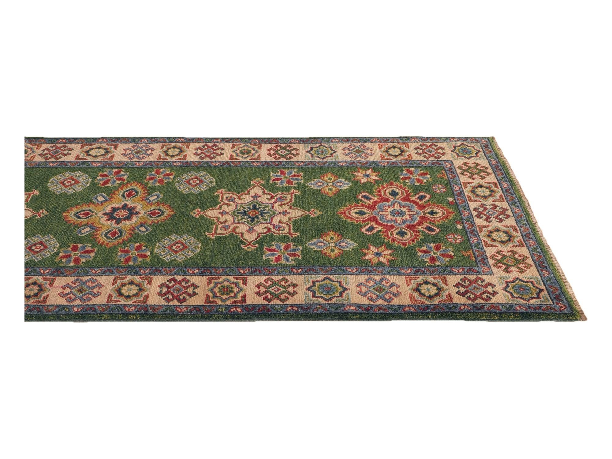 80cm x 205cm Hand Knotted Kazak Runner Rug