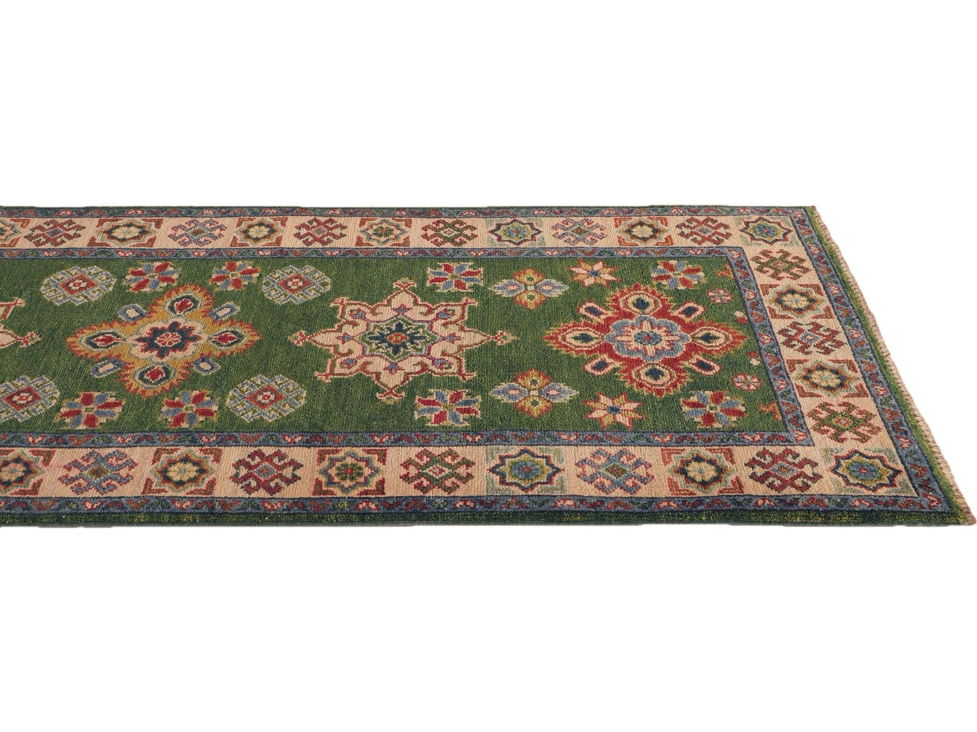 80cm x 205cm Hand Knotted Kazak Runner Rug