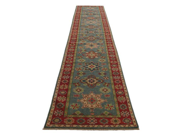 80cm x 490cm Handgeknüpft Kazak Läufer Teppich