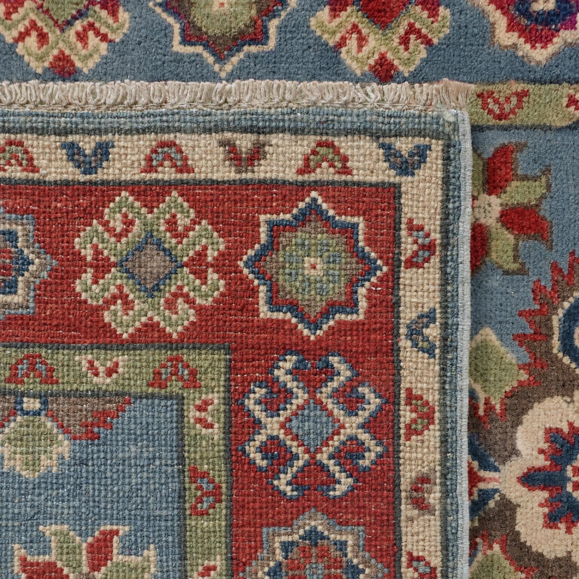 80cm x 490cm Handgeknüpft Kazak Läufer Teppich