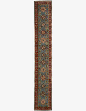 80cm x 490cm Handgeknüpft Kazak Läufer Teppich