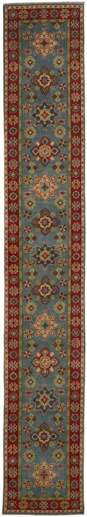 80cm x 490cm Handgeknüpft Kazak Läufer Teppich