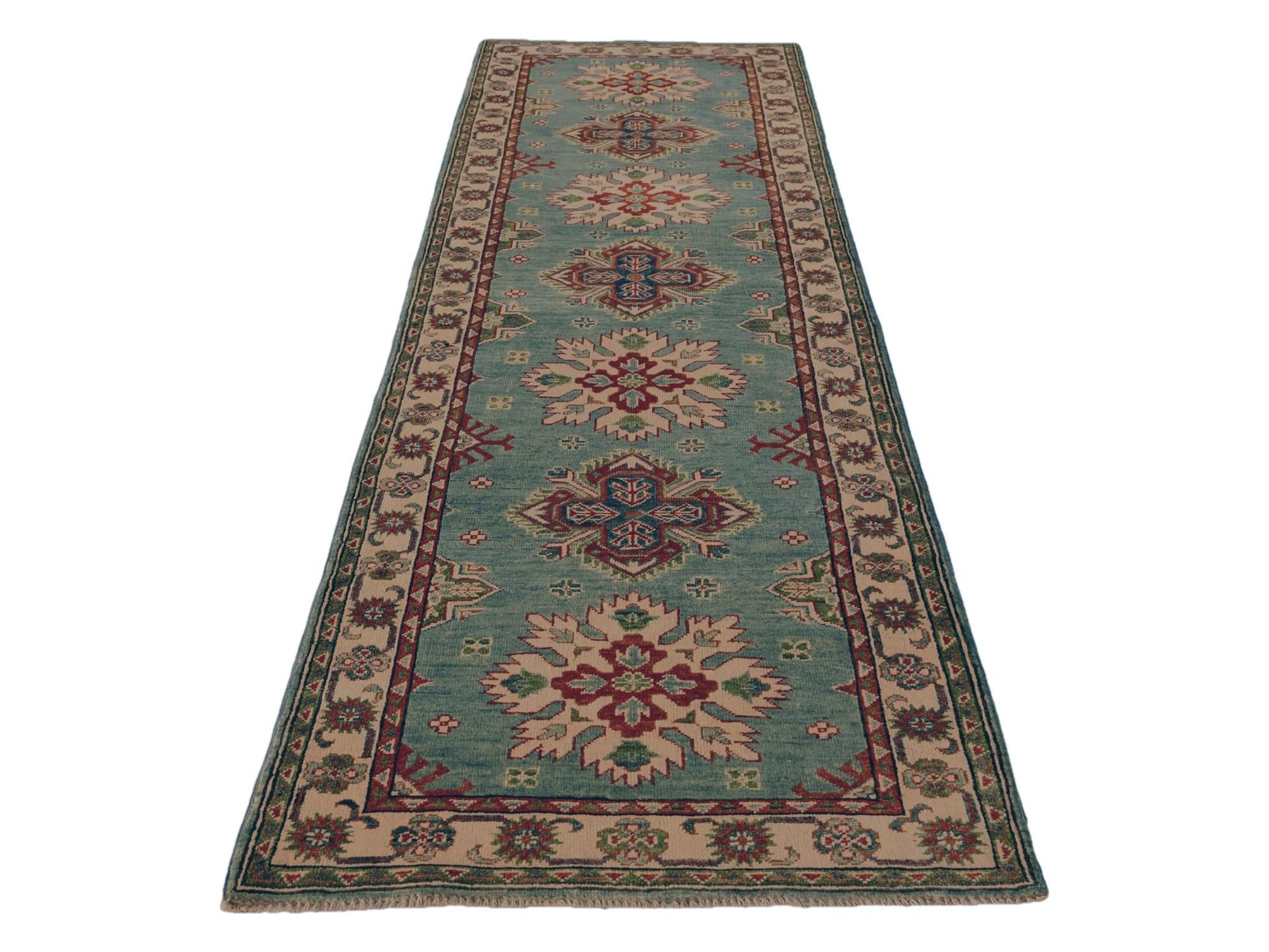 2' 9 x 9' 7 Hand Knotted Kazak Runner Rug