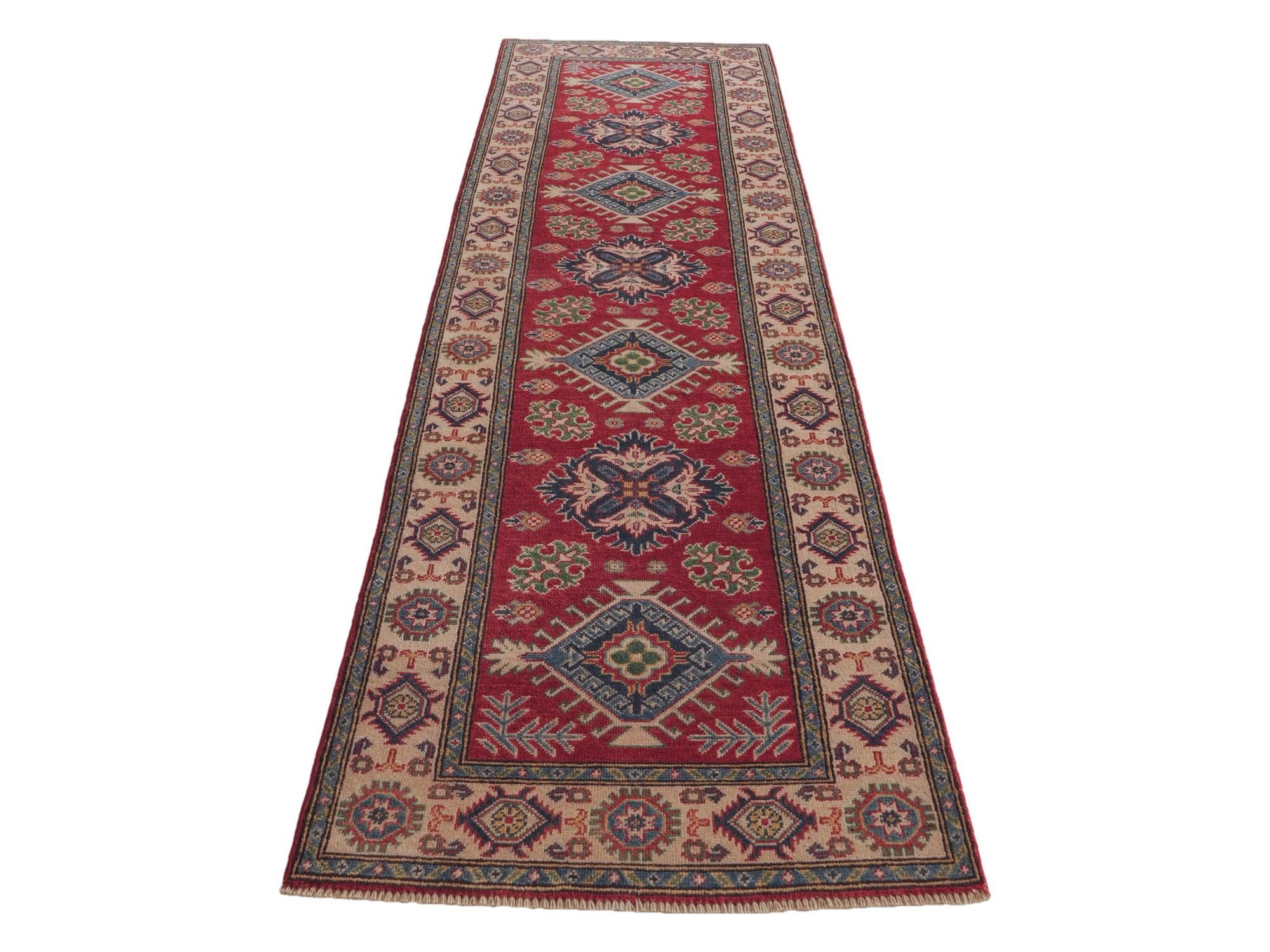 Detail image 5 of 10: 2' 9 x 9' 9 Hand Knotted Kazak Runner Rug