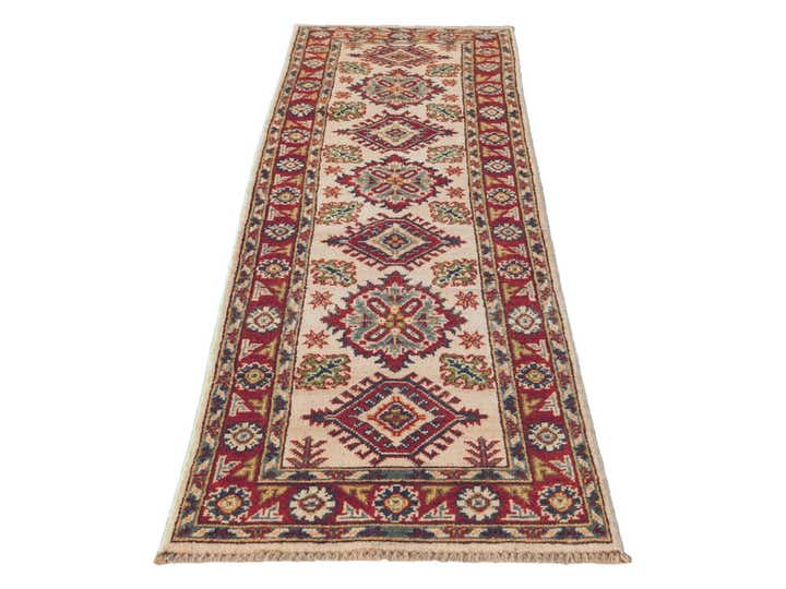 65cm x 190cm Hand Knotted Kazak Runner Rug