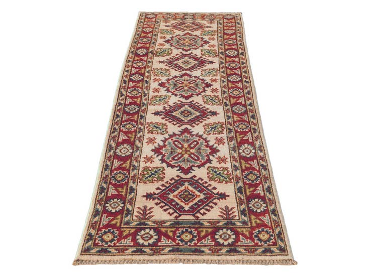 Detail image of 65cm x 190cm Hand Knotted Kazak Runner Rug