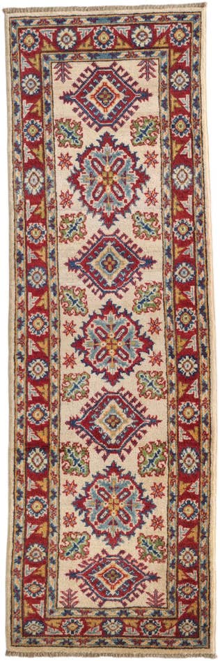 Detail image of 65cm x 190cm Hand Knotted Kazak Runner Rug