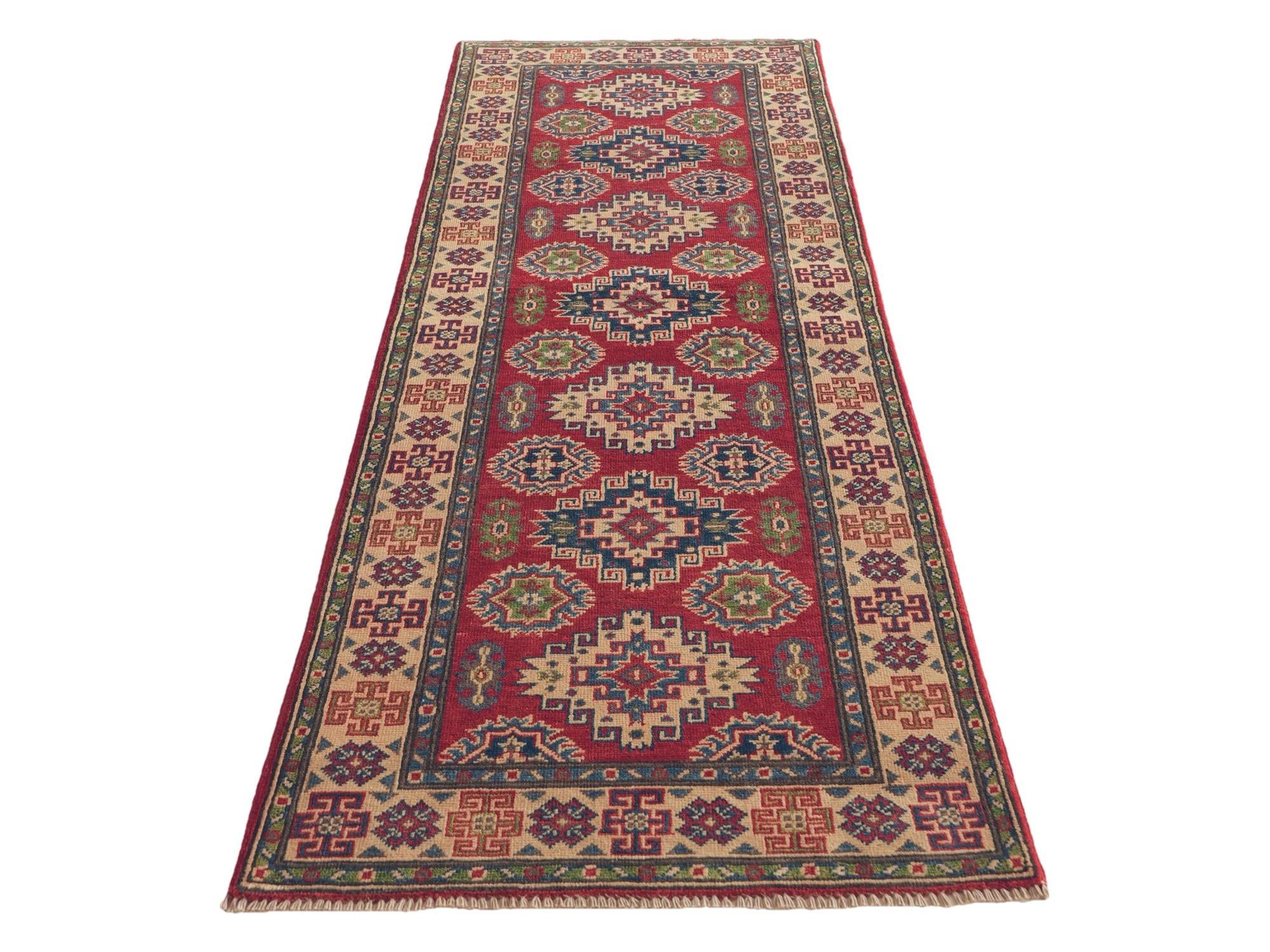 2' 8 x 8' 1 Hand Knotted Kazak Runner Rug