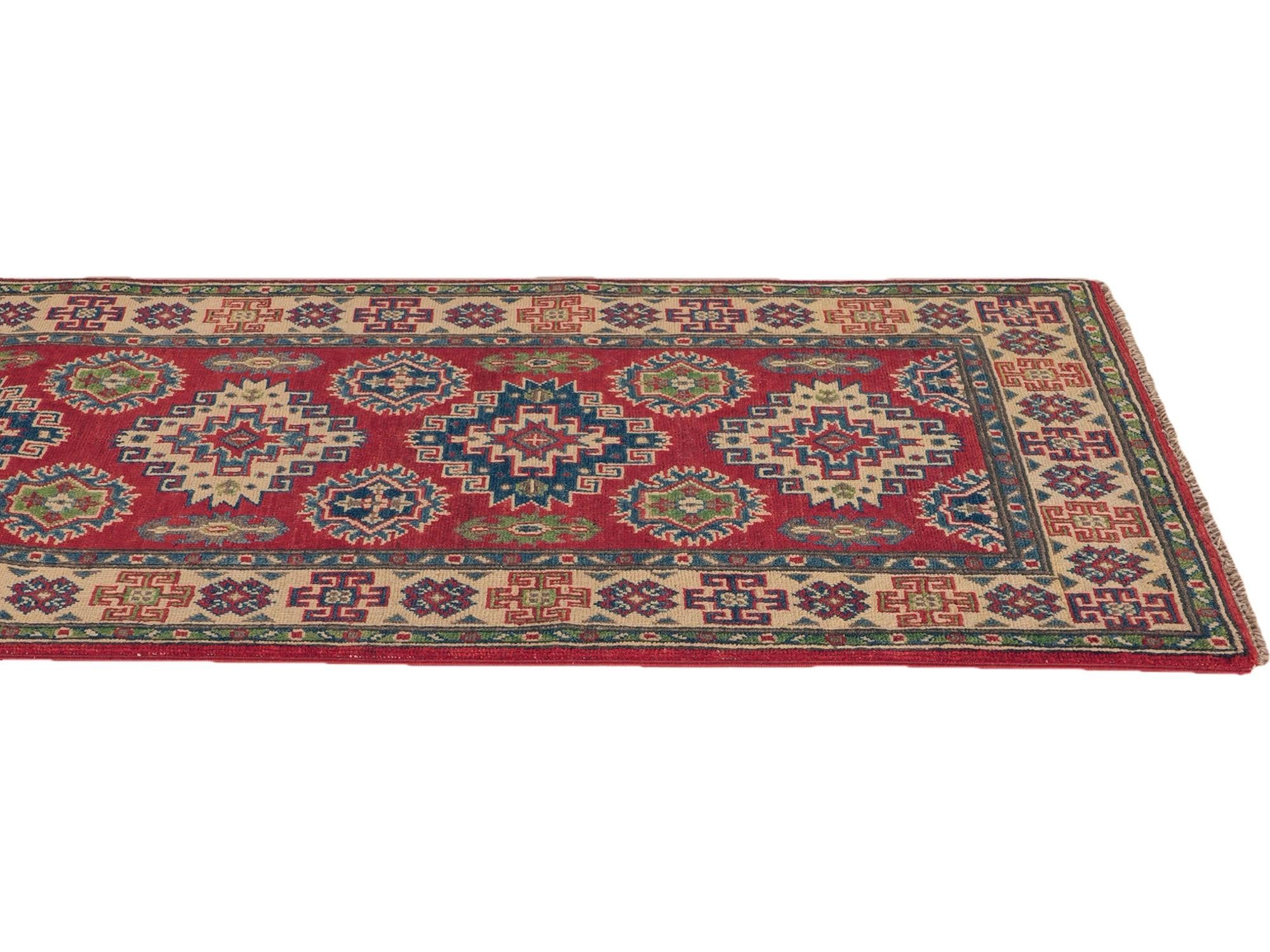 2' 8 x 8' 1 Hand Knotted Kazak Runner Rug
