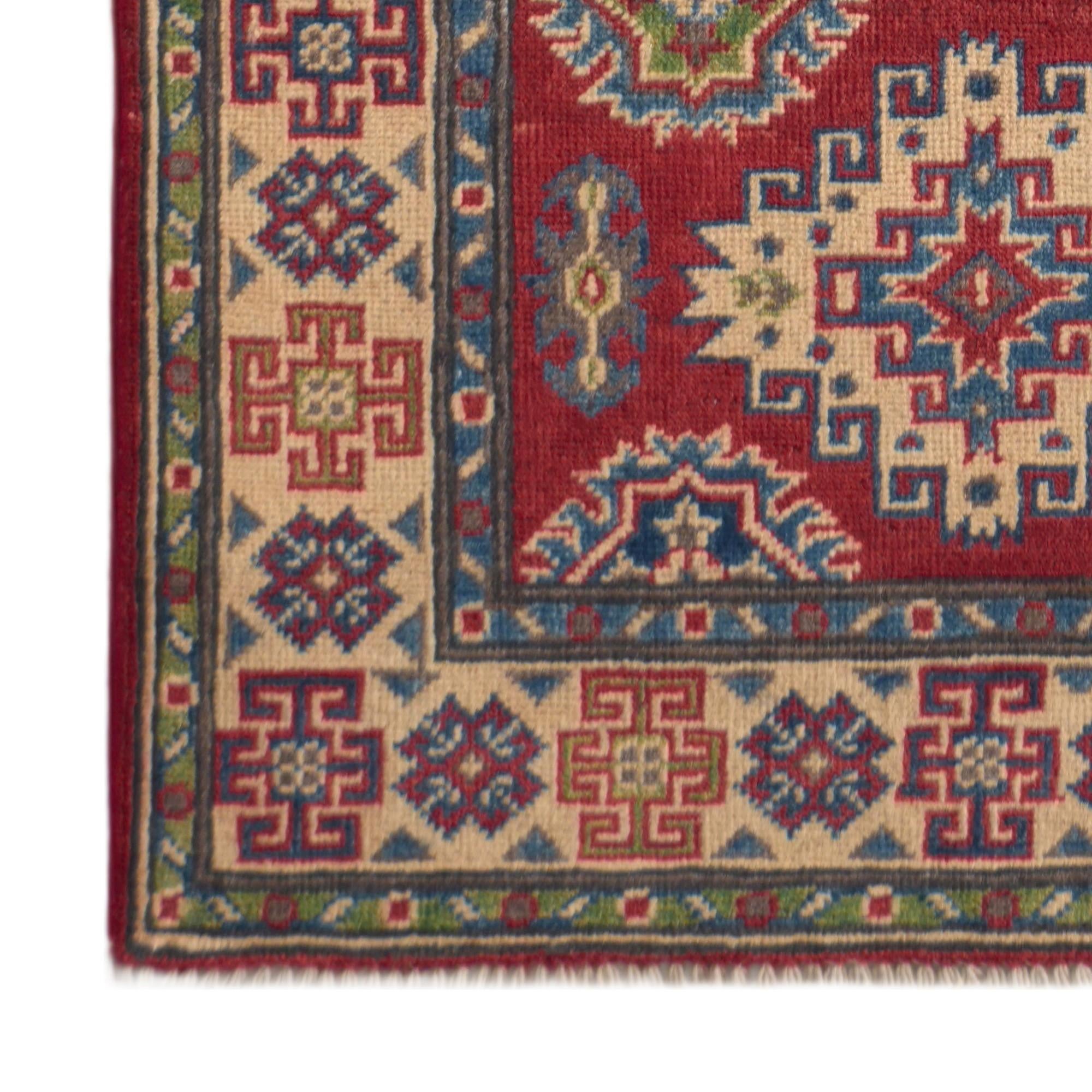 2' 8 x 8' 1 Hand Knotted Kazak Runner Rug