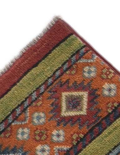 Detail image of 3' 1 x 16' 2 Hand Knotted Kazak Runner Rug