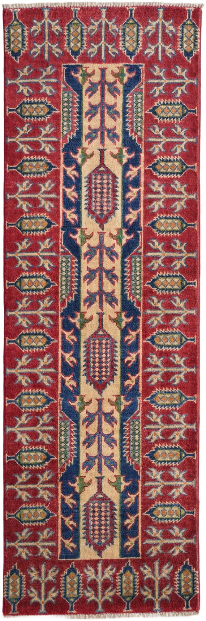 2' x 6' 2 Hand Knotted Kazak Runner Rug