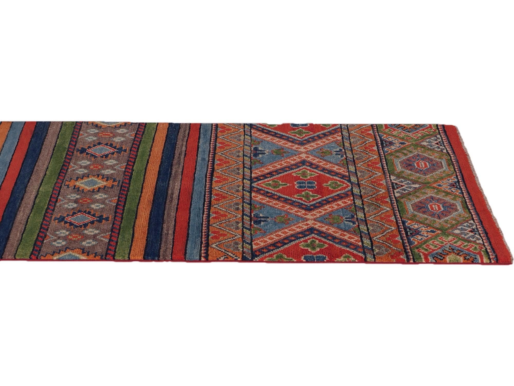 2' 9 x 9' 8 Hand Knotted Kazak Runner Rug