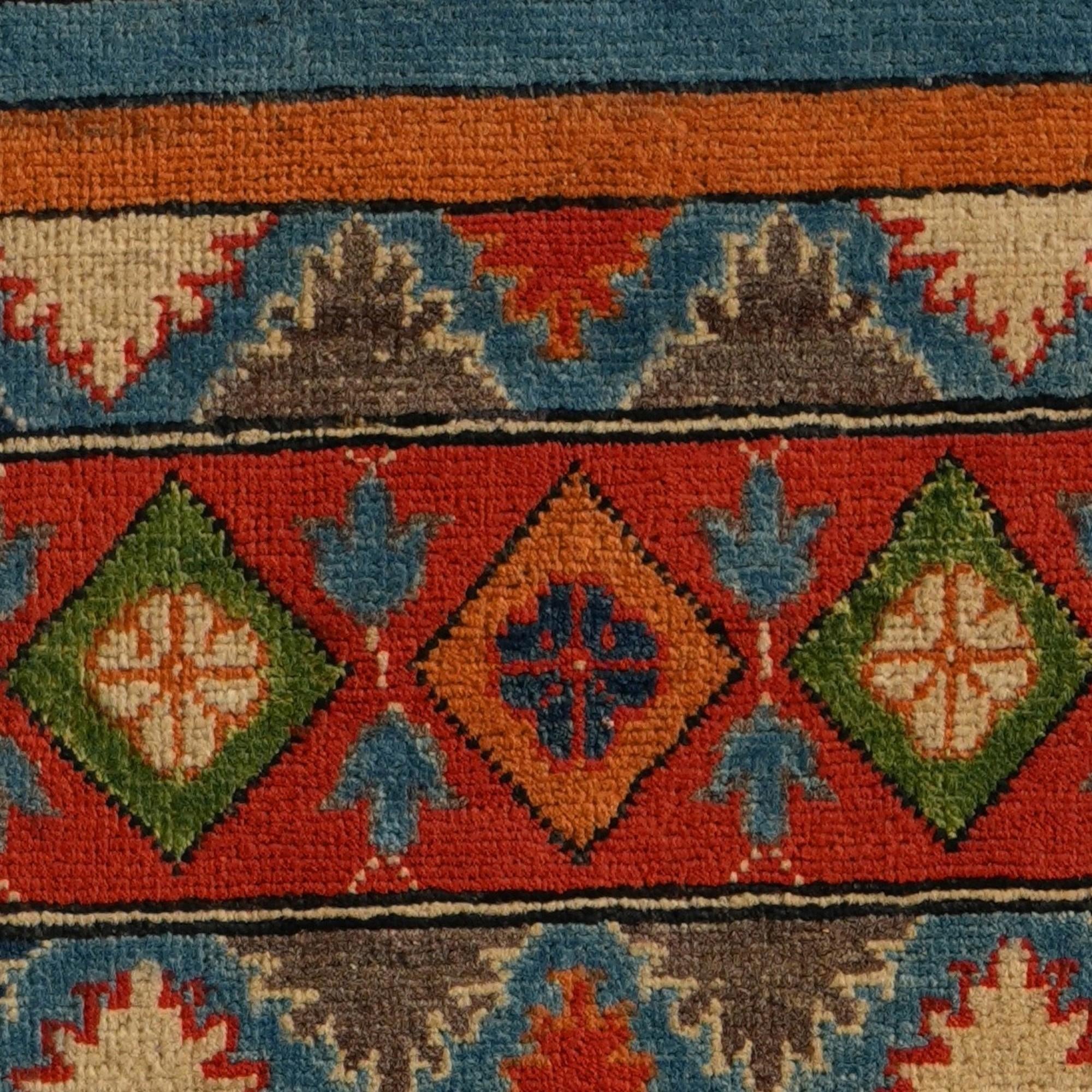 2' 9 x 9' 8 Hand Knotted Kazak Runner Rug