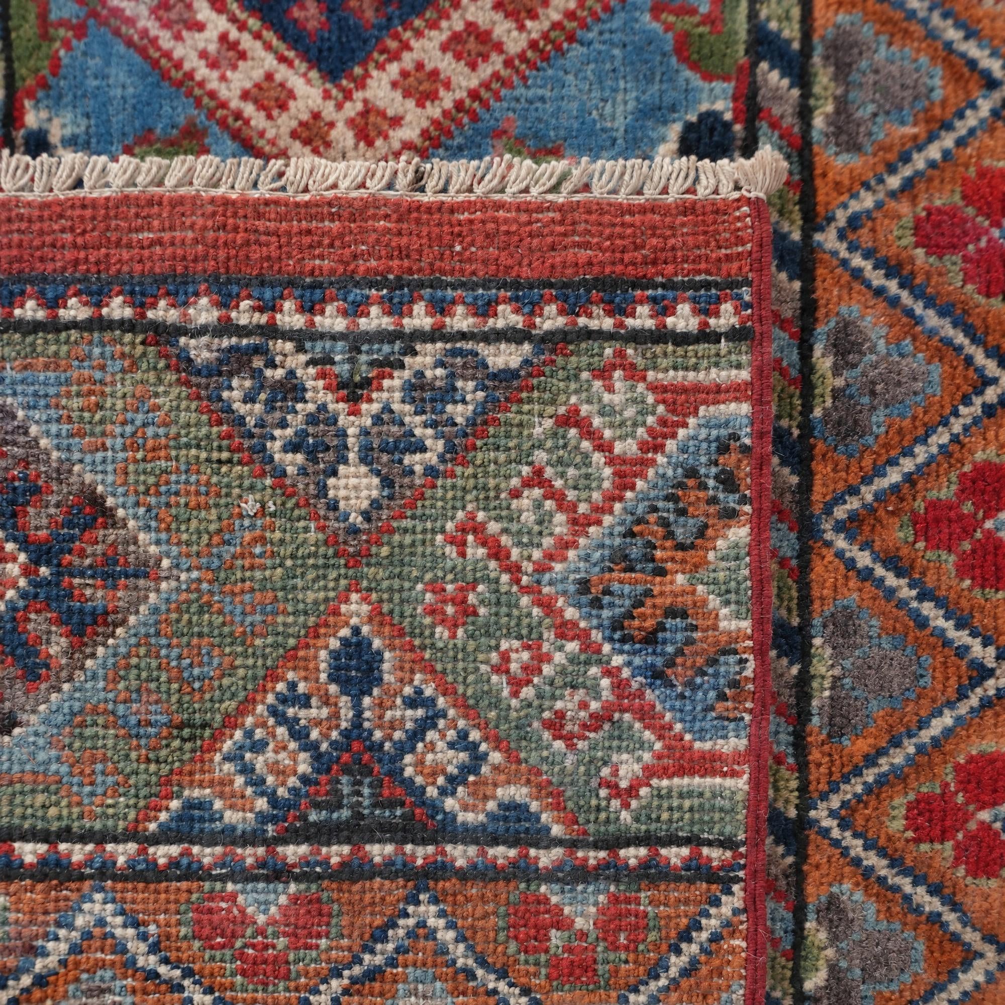 2' 9 x 9' 8 Hand Knotted Kazak Runner Rug