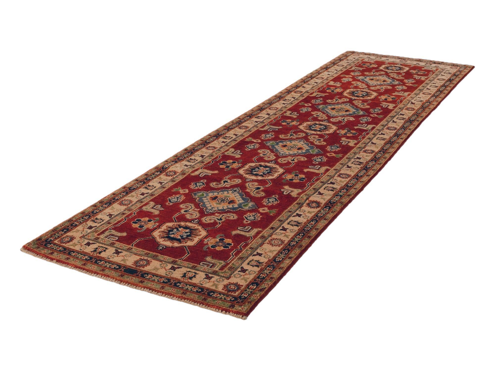 2' 8 x 9' 9 Hand Knotted Kazak Runner Rug