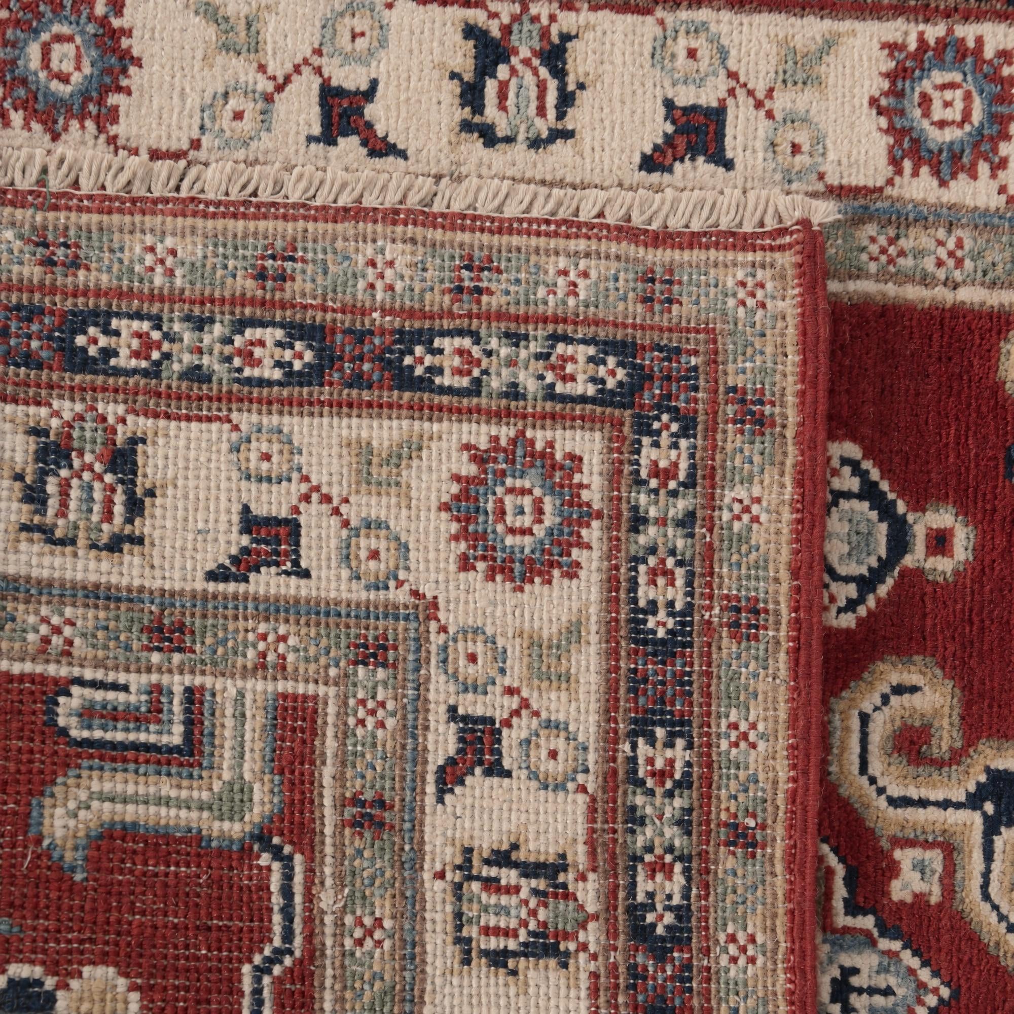 80cm x 295cm Hand Knotted Kazak Runner Rug