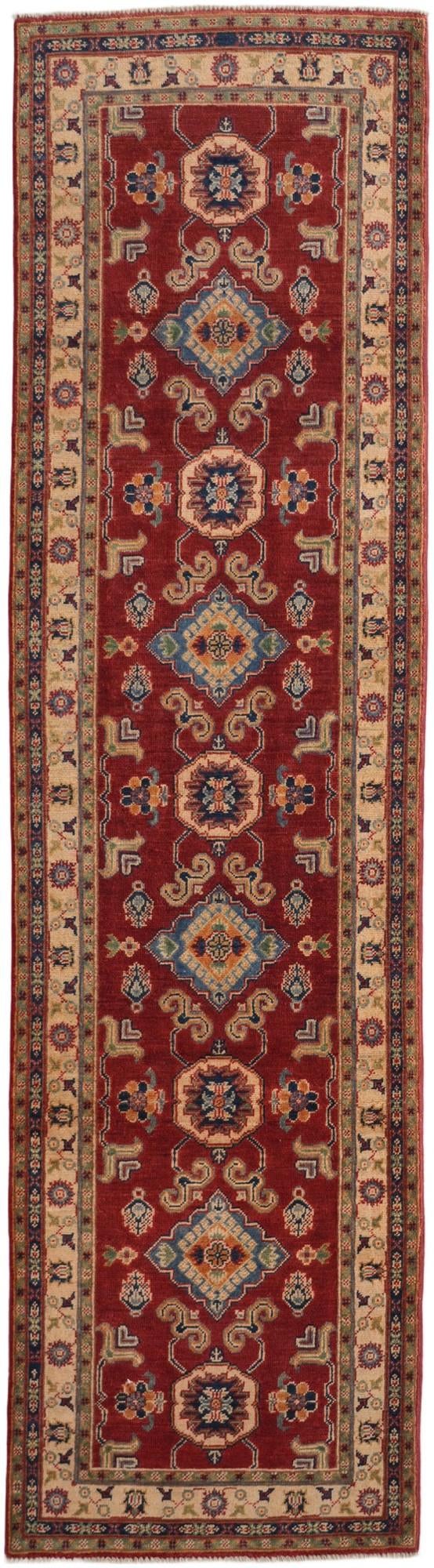 2' 8 x 9' 9 Hand Knotted Kazak Runner Rug