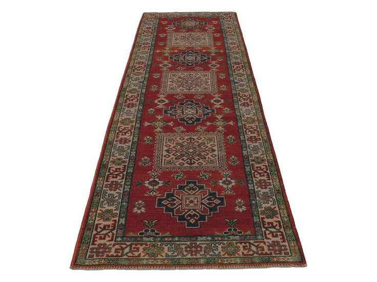 Detail image of 2' 11 x 10' Hand Knotted Kazak Runner Rug