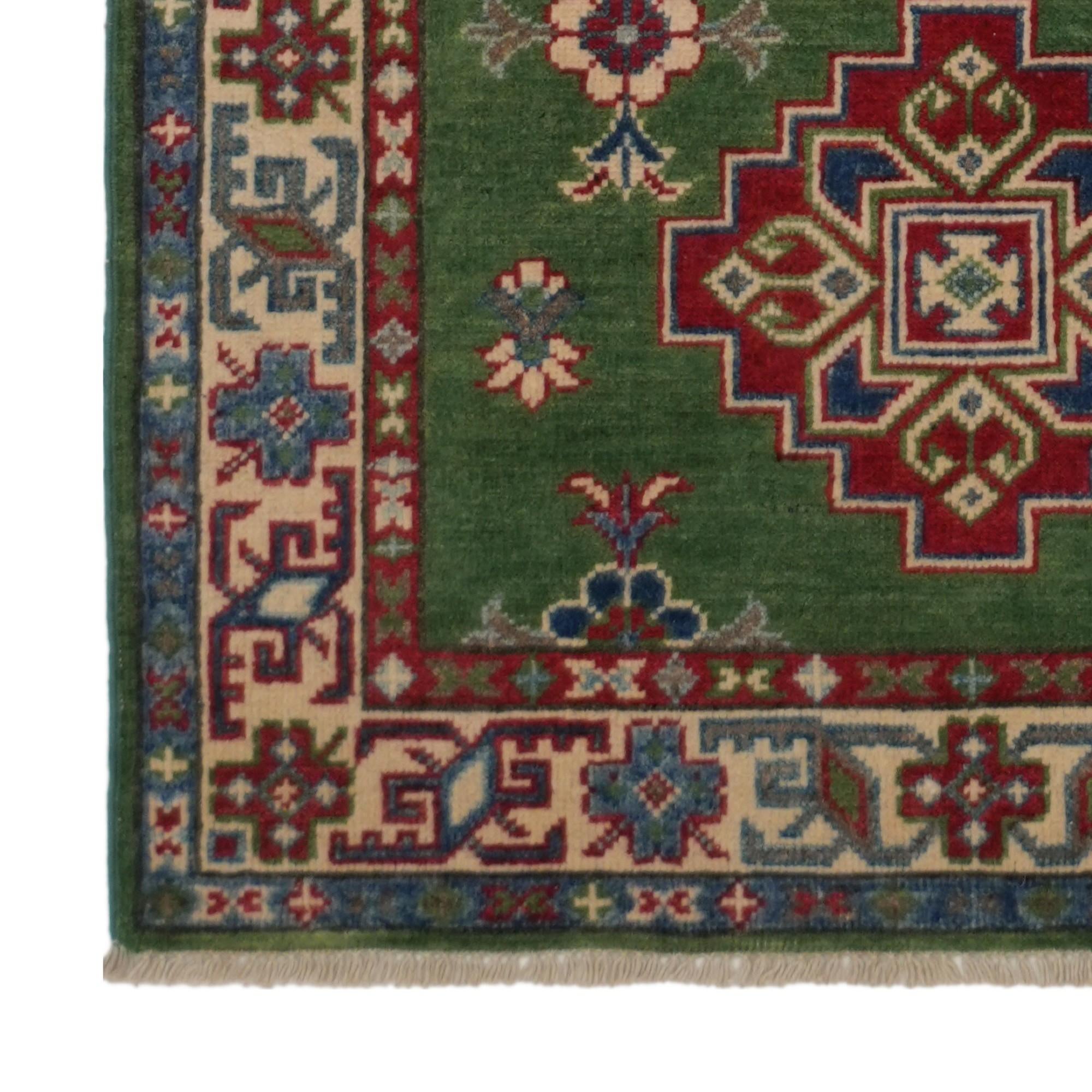 2' 11 x 9' 11 Hand Knotted Kazak Runner Rug