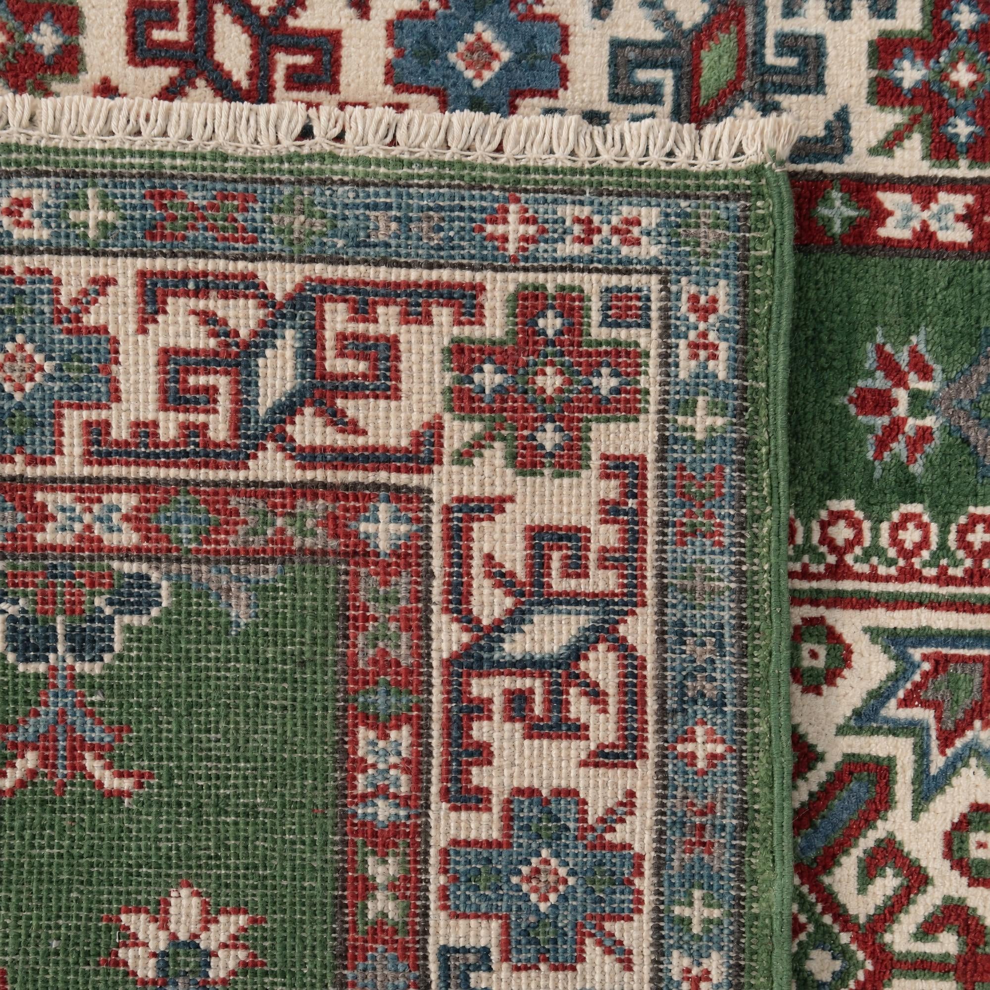 2' 11 x 9' 11 Hand Knotted Kazak Runner Rug