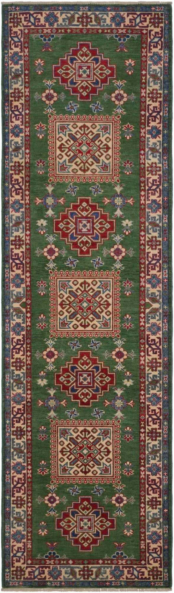 2' 11 x 9' 11 Hand Knotted Kazak Runner Rug