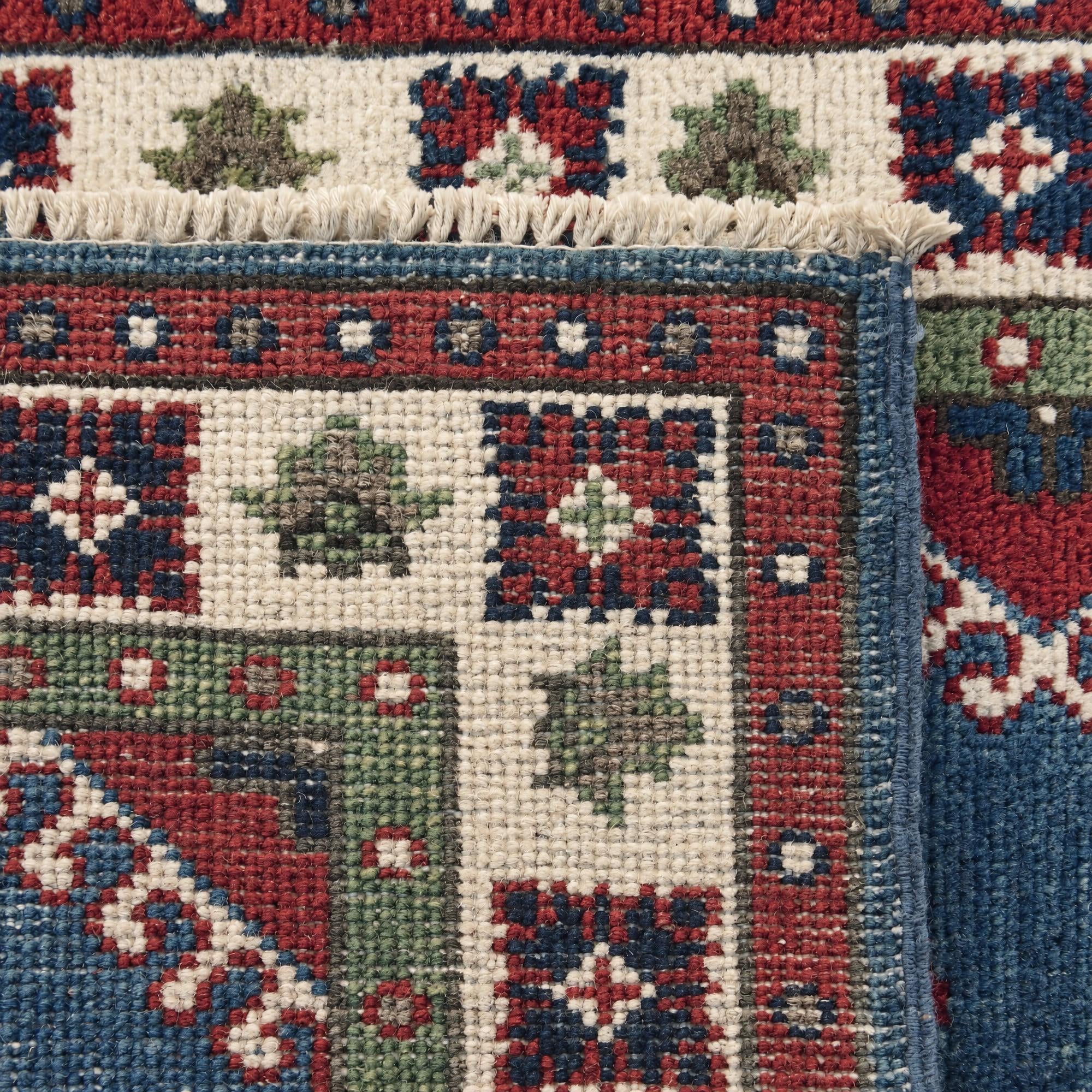 65cm x 180cm Hand Knotted Kazak Runner Rug