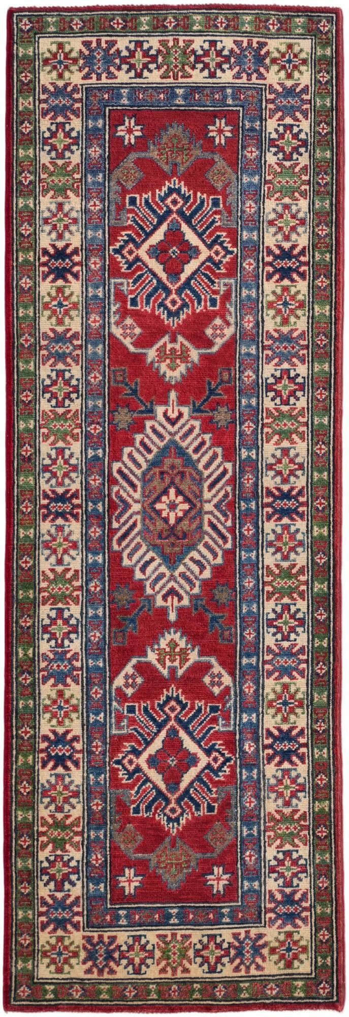2' x 6' Hand Knotted Kazak Runner Rug