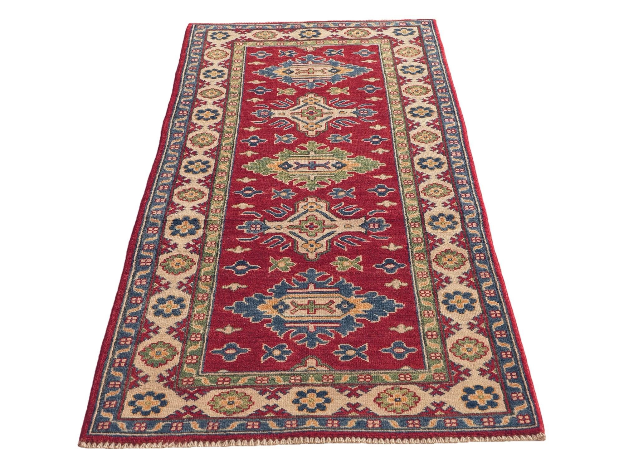 2' 8 x 6' Hand Knotted Kazak Runner Rug