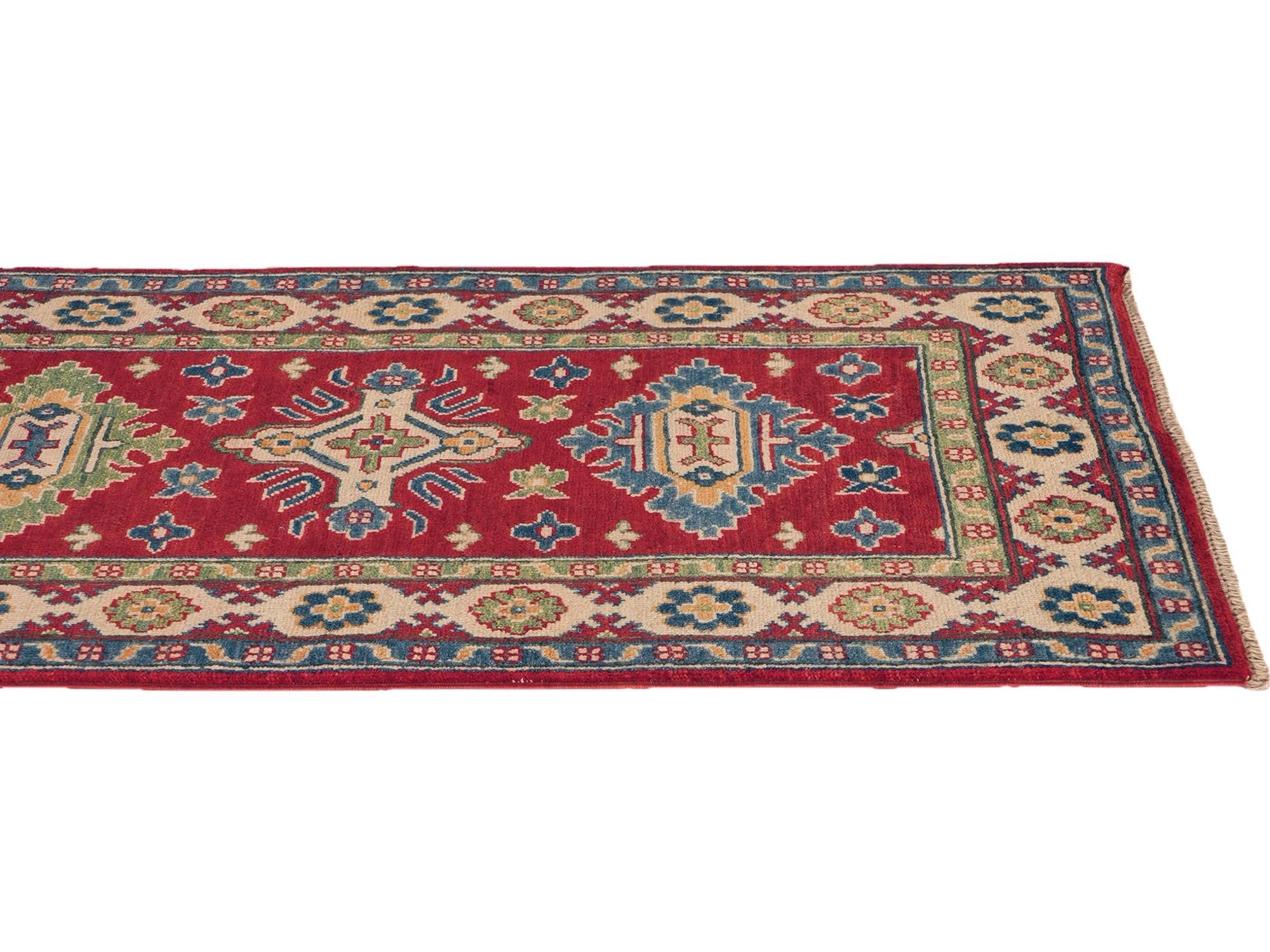 2' 8 x 6' Hand Knotted Kazak Runner Rug