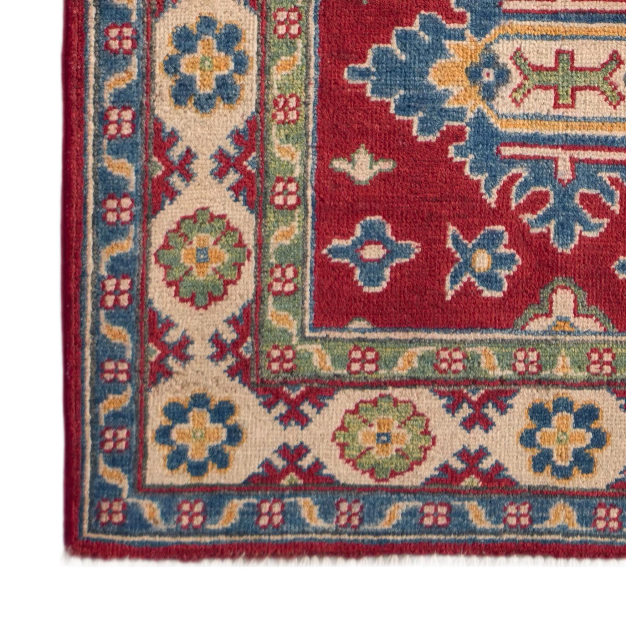 2' 8 x 6' Hand Knotted Kazak Runner Rug