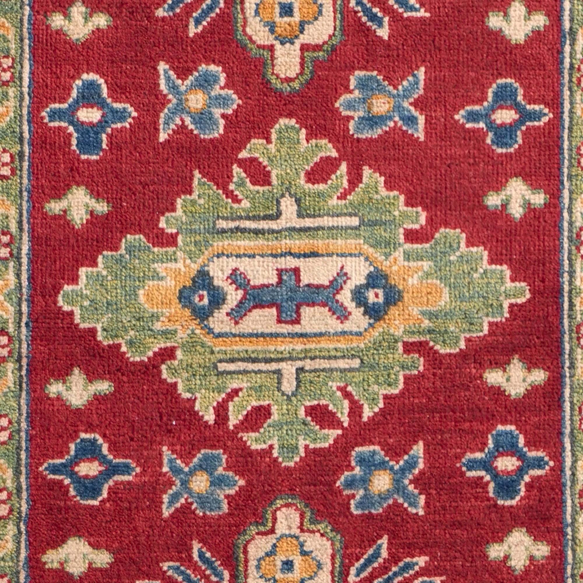 2' 8 x 6' Hand Knotted Kazak Runner Rug