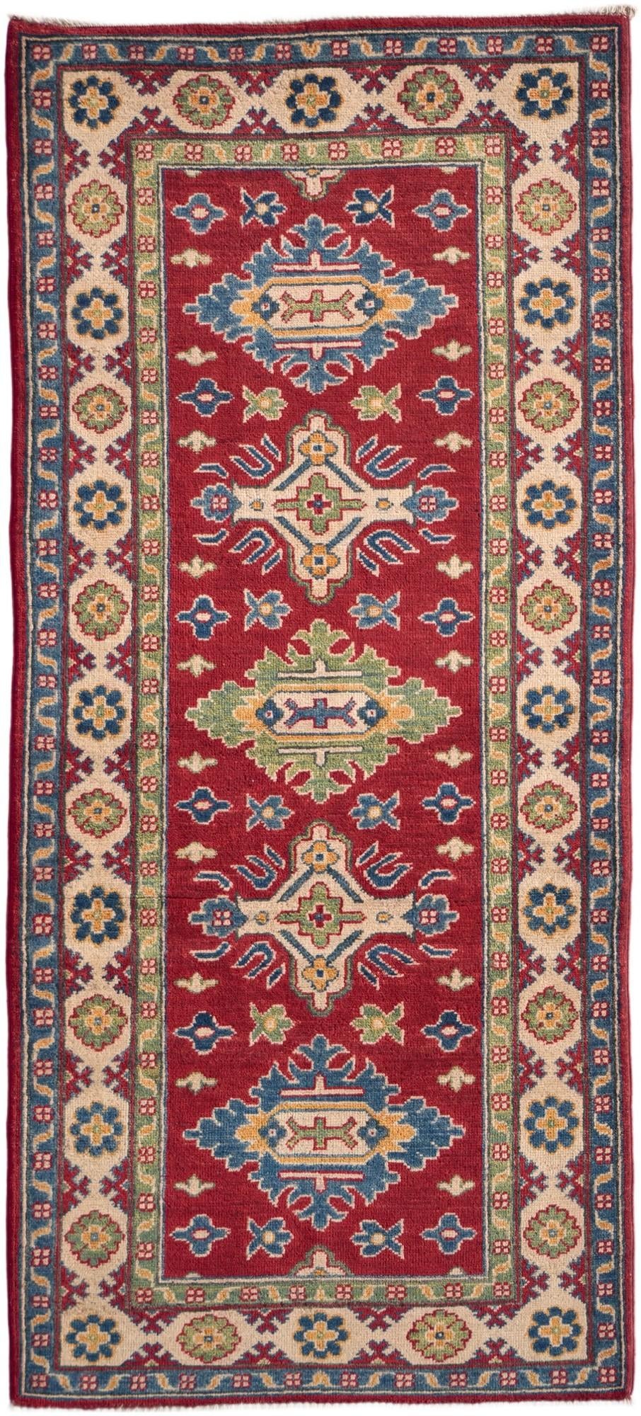 2' 8 x 6' Hand Knotted Kazak Runner Rug