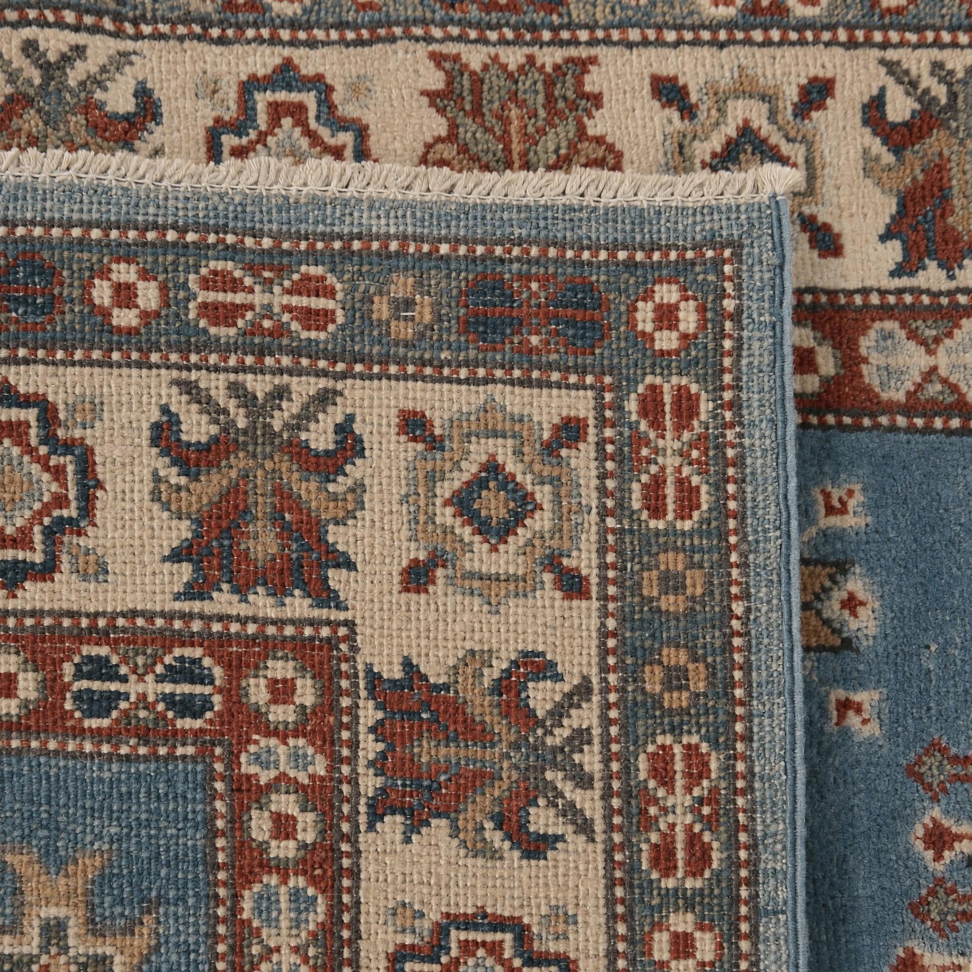3' 2 x 11' 10 Hand Knotted Kazak Runner Rug