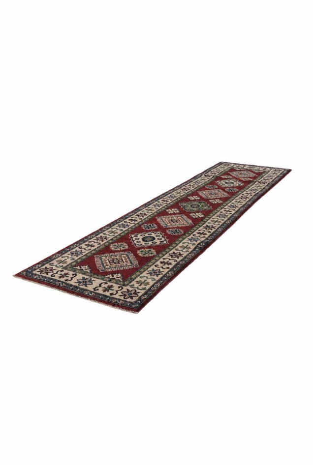 Detail image of 2' 6 x 9' 9 Hand Knotted Kazak Runner Rug