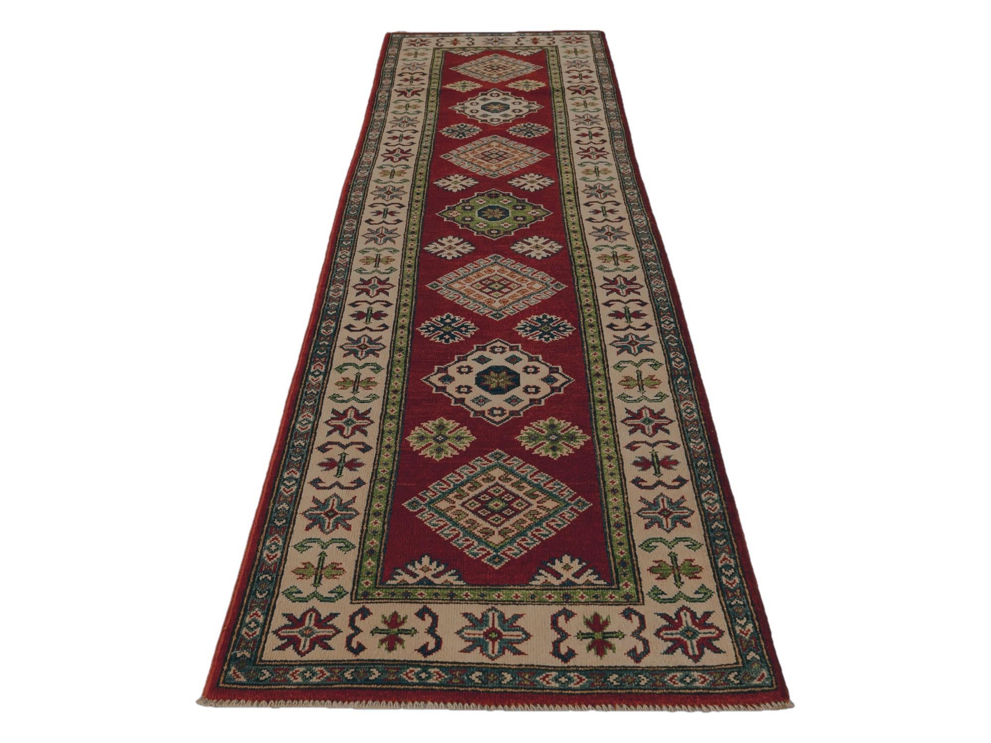 2' 6 x 9' 9 Hand Knotted Kazak Runner Rug