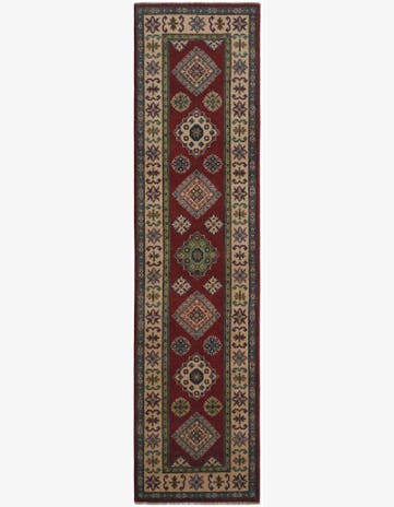 2' 6 x 9' 9 Hand Knotted Kazak Runner Rug