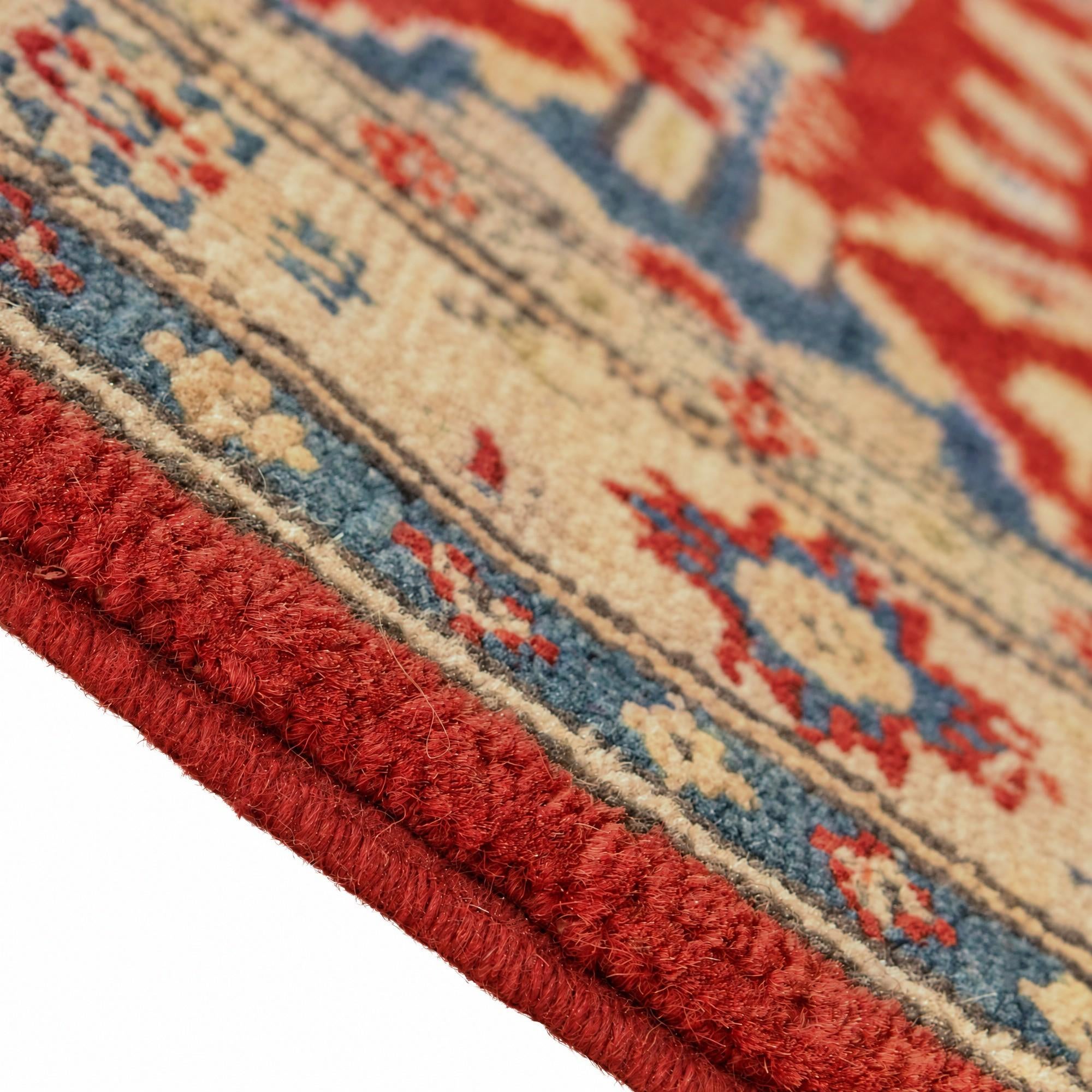 65cm x 185cm anudado a mano Kazak Alfombra Pasillera