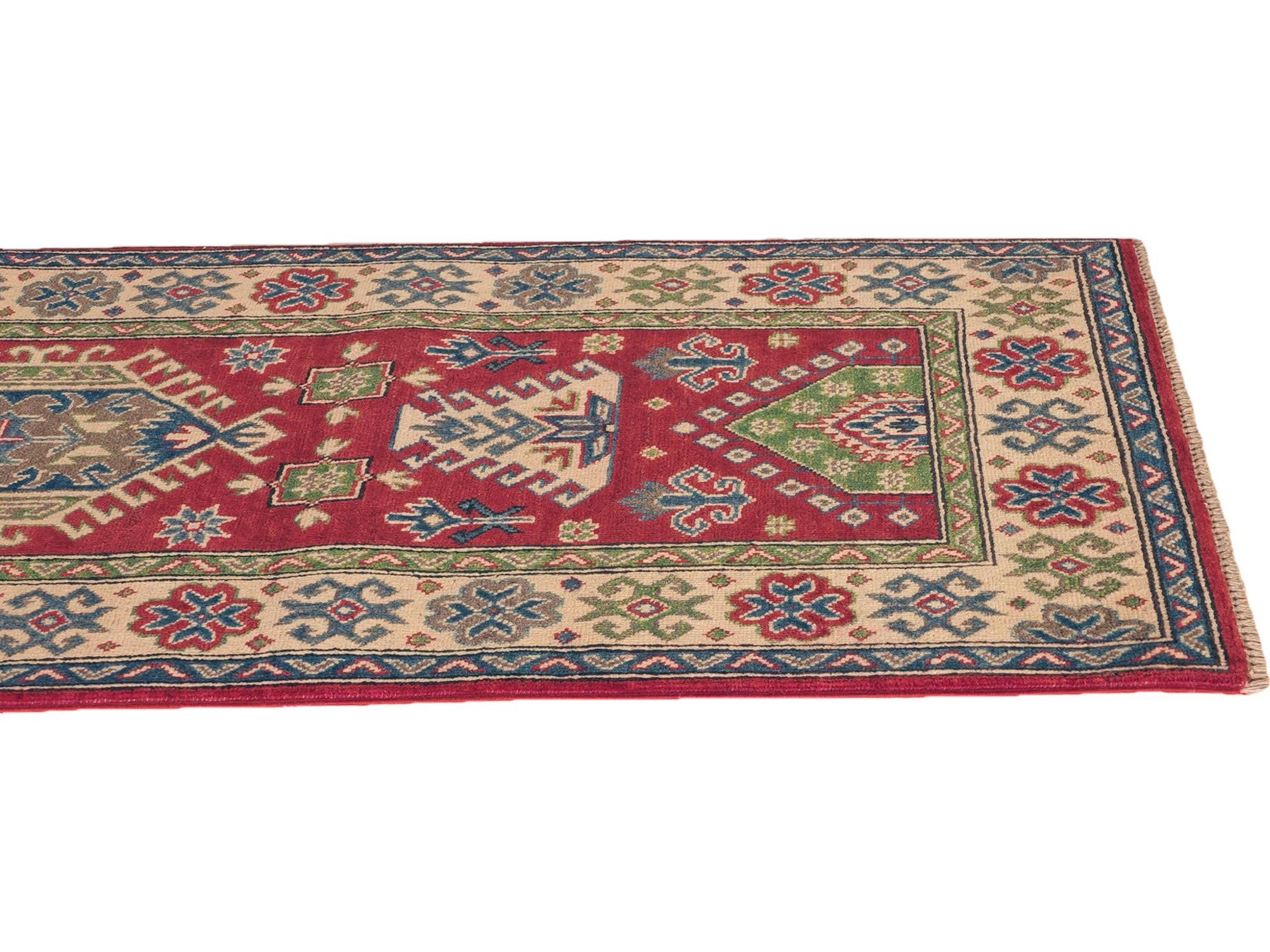 2' 7 x 6' 8 Hand Knotted Kazak Runner Rug