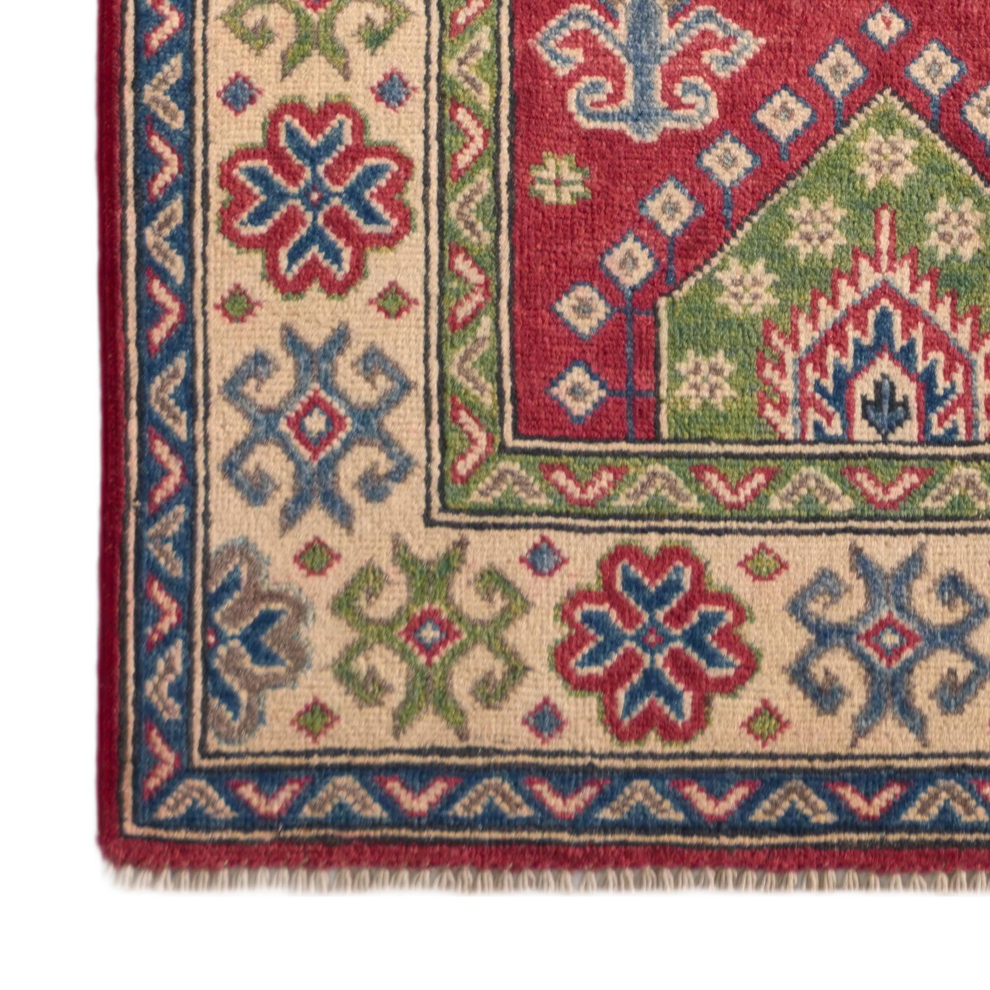 2' 7 x 6' 8 Hand Knotted Kazak Runner Rug