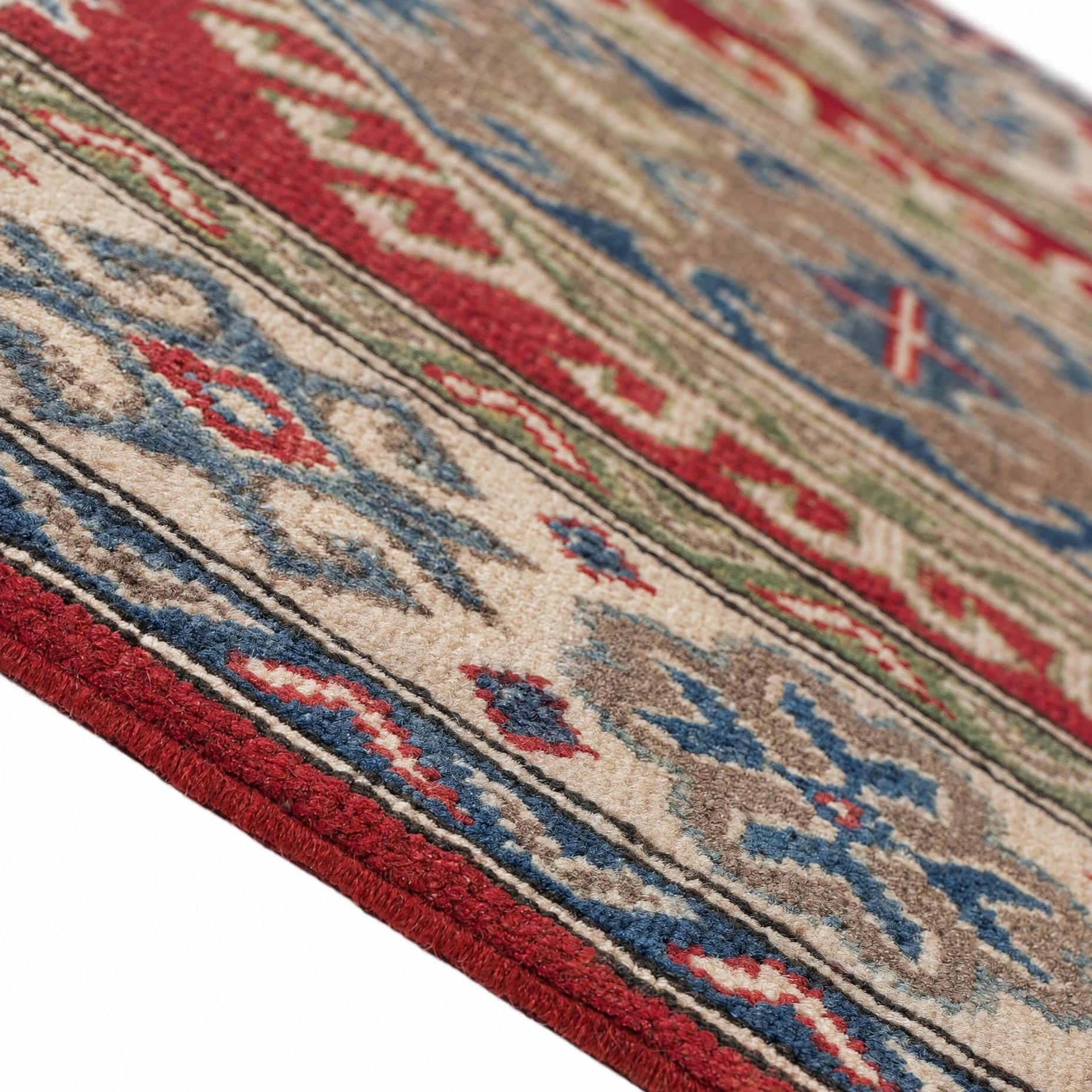 2' 7 x 6' 8 Hand Knotted Kazak Runner Rug