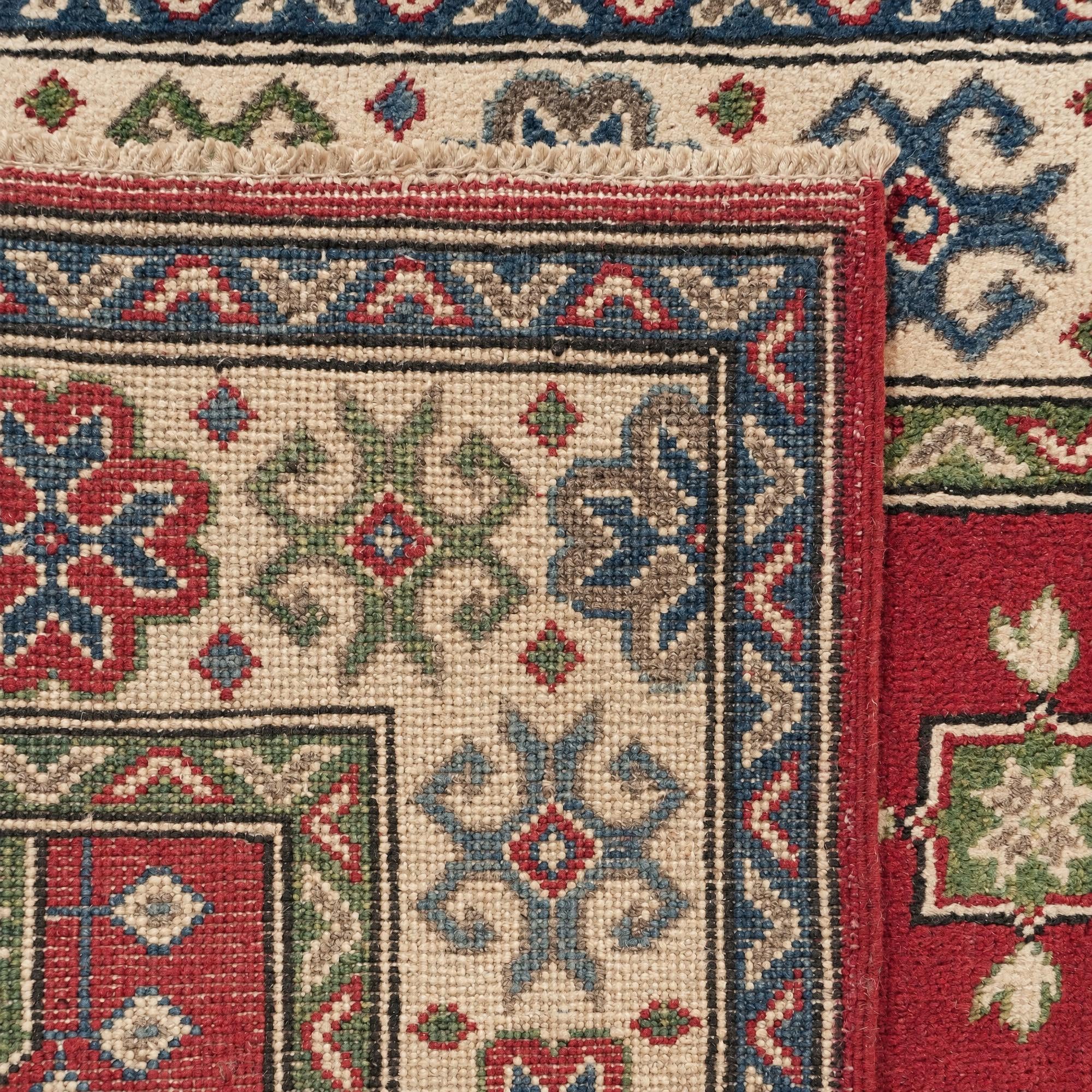 2' 7 x 6' 8 Hand Knotted Kazak Runner Rug