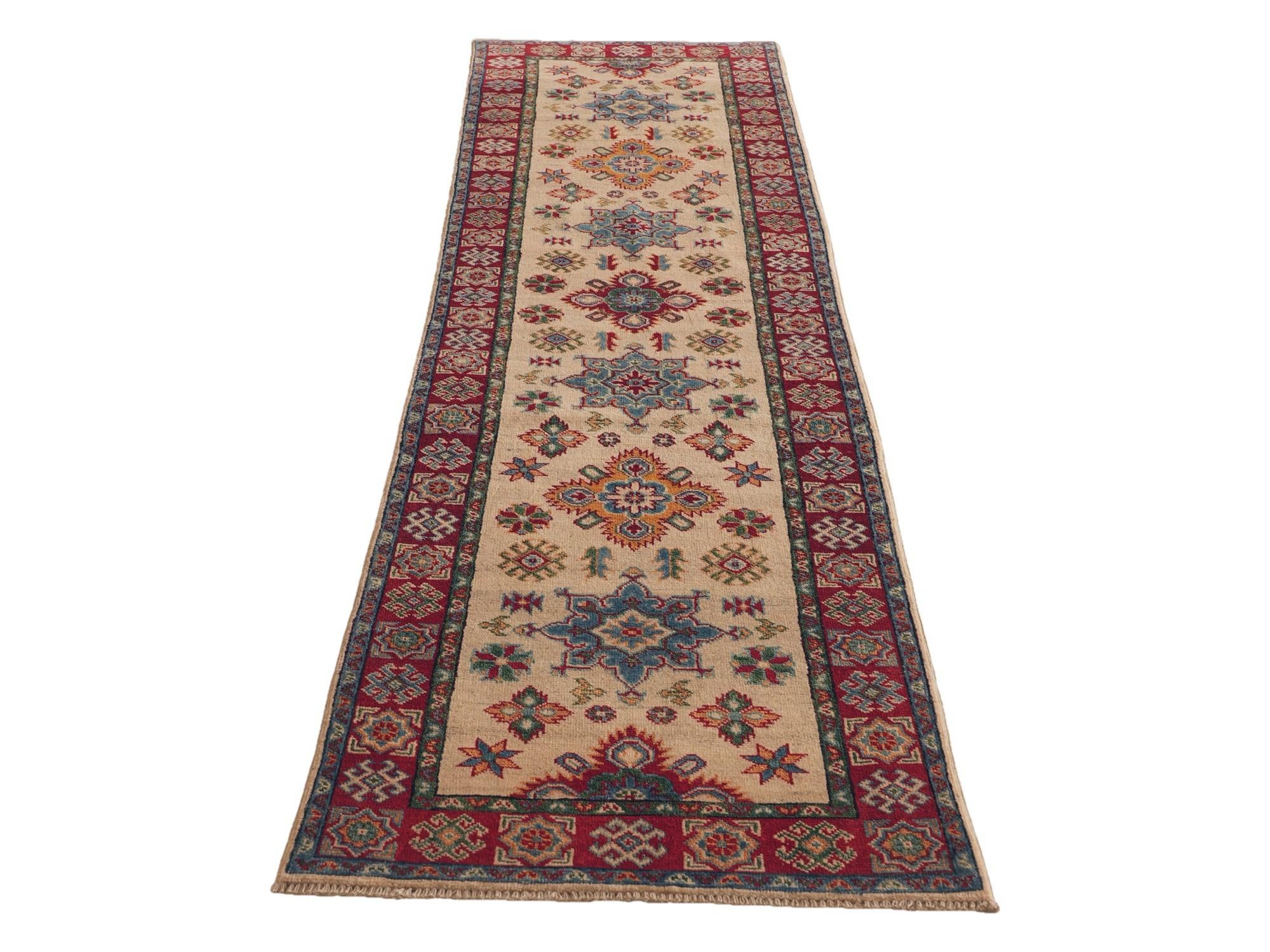 Detail image 5 of 10: 2' 6 x 9' 10 Hand Knotted Kazak Runner Rug
