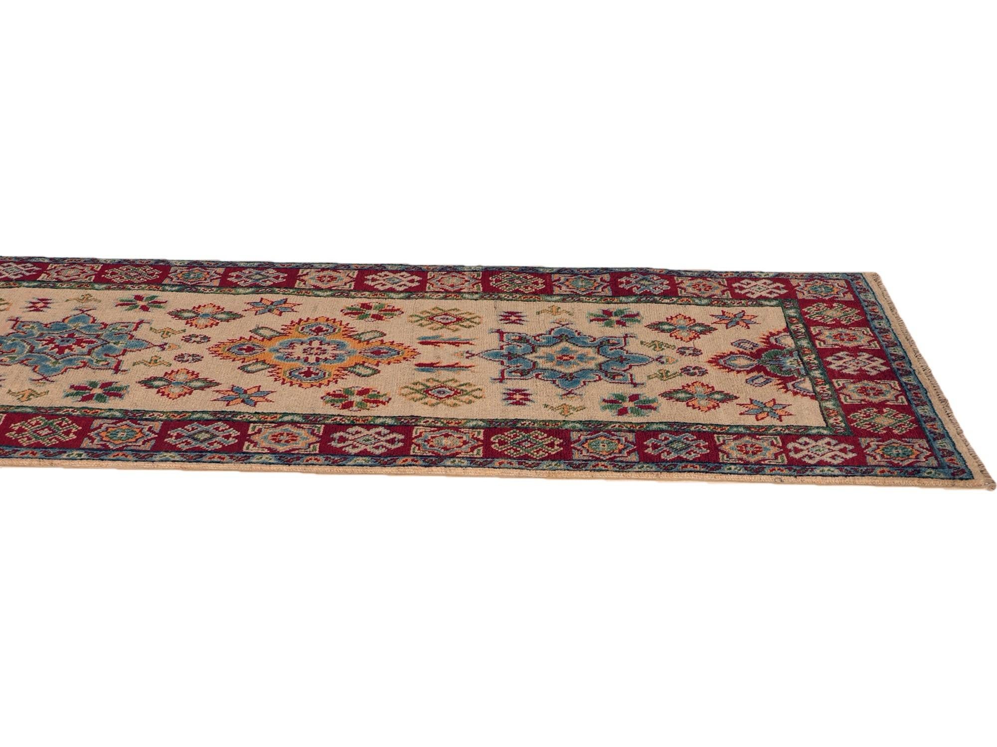 Detail image 6 of 10: 2' 6 x 9' 10 Hand Knotted Kazak Runner Rug