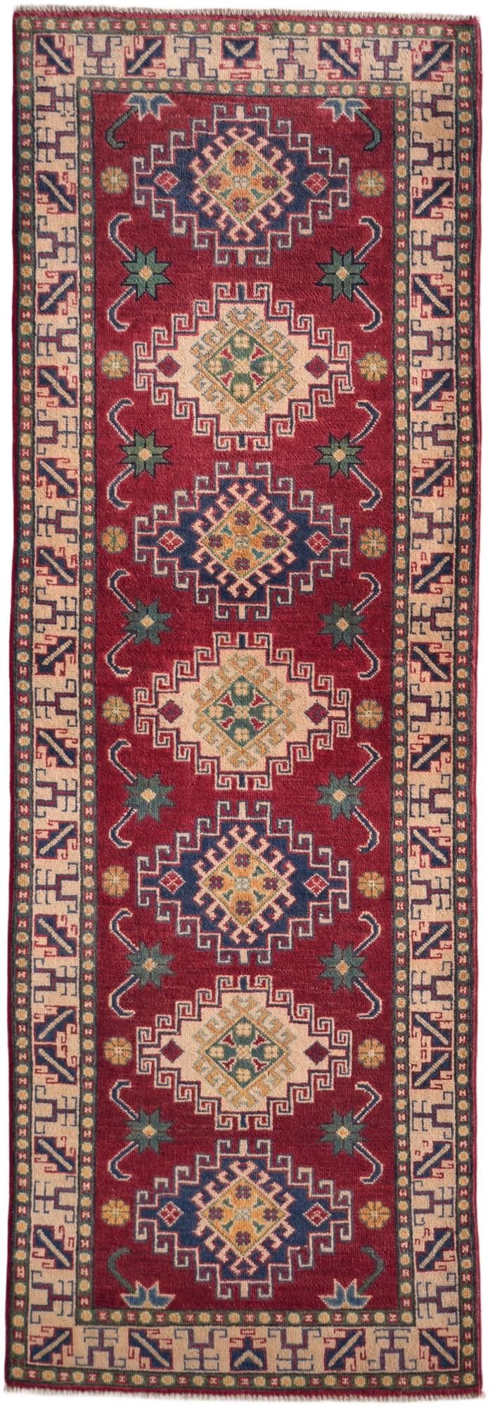 85cm x 245cm anudado a mano Kazak Alfombra Pasillera
