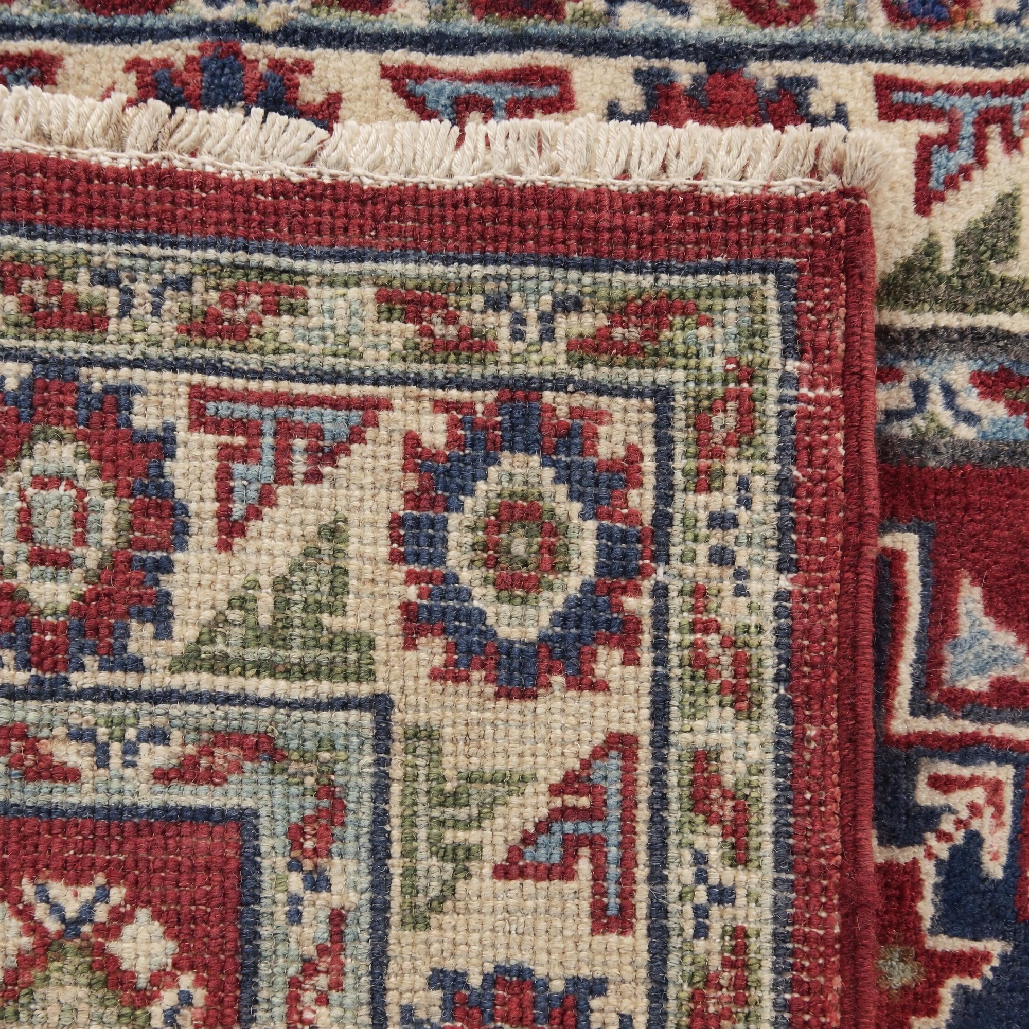 60cm x 180cm Hand Knotted Kazak Runner Rug