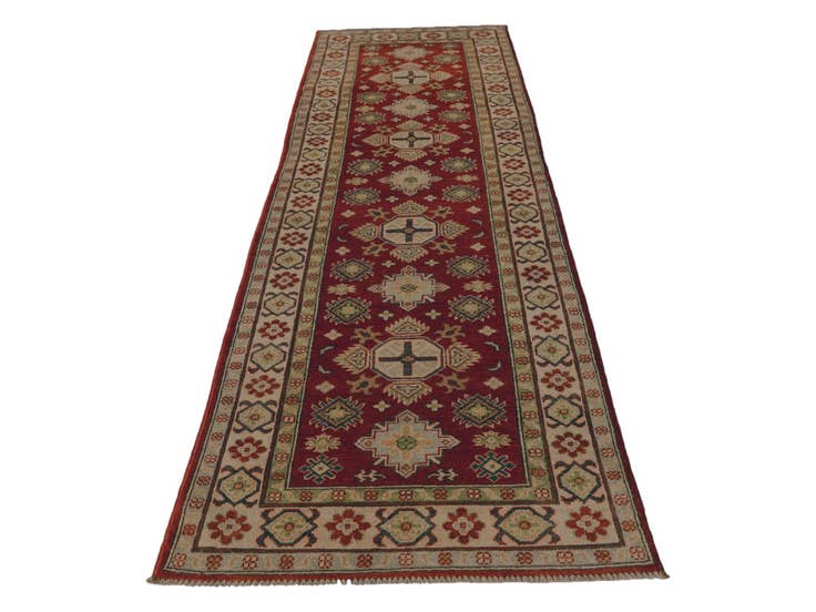Detail image of 2' 8 x 9' 10 Hand Knotted Kazak Runner Rug