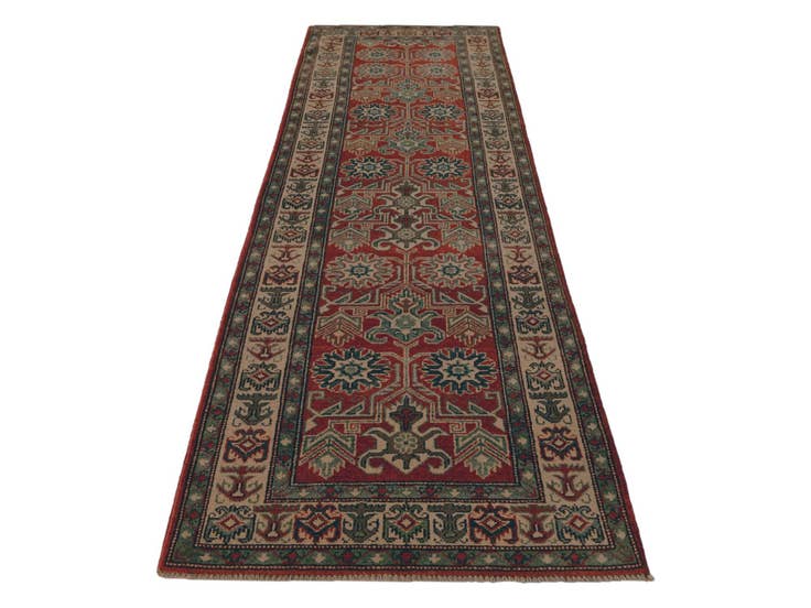Detail image of 2' 9 x 9' 11 Hand Knotted Kazak Runner Rug