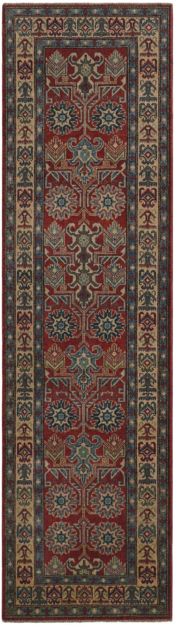 2' 9 x 9' 11 Hand Knotted Kazak Runner Rug